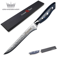 Grandsharp 6 Inch Boning Fish Knife 67 Layers AUS-10 Damascus Steel Kitchen Knives G10 Handle Stainl