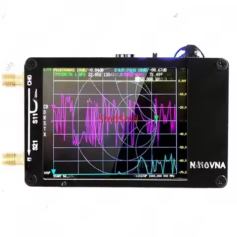 50KHz-1.5GHz Standing Wave Shortwave MF-HF VHF-UHF Antenna Analyzer with SD- Card Slot Built-in Batt