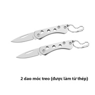 Mini Keychain Knife Wood Handle Folding Peeler Personal Mini Knife Creative Gift Stainless Steel Key