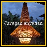 KAYU Aesthetic Chandelier Shade Model H Woven Bamboo Minimalist Room Decoration Cafe Resto Resort Villa Hotel Restaurant Dining Living Room Living Room Gazebo Saung Traditional Wooden Bamboo House