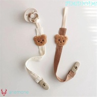 ANEMONE Baby Cloth Pacifier Chain, Adjustable Lattice Soother Holder, Anti-lost Bear Teether Toys St