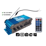 12V Car Stereo Amplifier with Bluetooth/USB/SD/FM 4 Channel 600W Bosca Amplifier C-521L