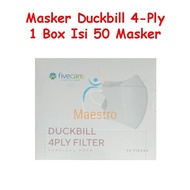 👍 Masker Medis Duckbill 4 Ply FiveCare Surgical Face Mask Five Care