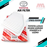 TOYOTA ENGINE AIR FILTER LEXUS GS300 GSR190 SOARER 4.3 UZZ40 (17801-50060)