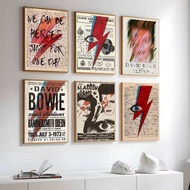 David Bowie Rock Music Aesthetic Frameless Waterproof HD Canvas Print Poster Wall Art for Home Livin