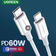 Ugreen Usb C Cable PD 60W Usb C to Type-C Cable QC4.0 Fast Charge Data Cable For Galaxy S20