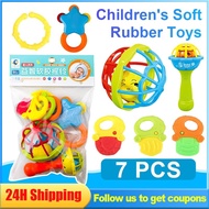 7pcs Baby Rattle Toys Infants Soft Teething Stick Colorful Rattles Hand Jingle Bells Toys Baby Toys 