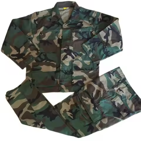 Outdoor Sports BDU Long Sleeve Pants Woodland Camouflage Suit