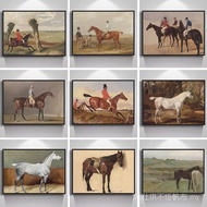 Retro Style Horse Poster Antique Horse Farm Animal Canvas Painting Equestrian Print Farmhouse Pictur