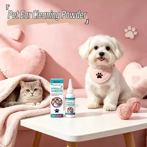 60g Pet Ear Care Powder For Dog And Cats Ear Cleaning Tool Ear Washing Powder Keep Dry Professional