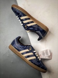 💜Adidas Samba Wales Bonner Navy Croc Shoes
