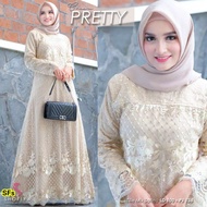 GAUN PESTA MUSLIMAH MODERN GAMIS BRUKAT MODERN BRIDESMAID WISUDA PESTA GAMIS BRUKAT PESTA KEKINIAN G