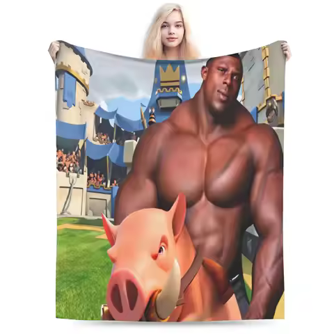 Hog Rider Plush Blankets Kids Flannel Throw Blanket For Couch Chair Super Warm Design Quality Bedspr