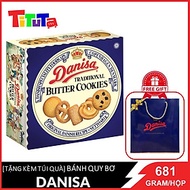 [HCM][TẶNG KÈM TÚI QUÀ] Bánh quy bơ Danisa Size lớn Hộp 681g (date mới)(Bơ Vanilla)