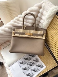 Hermes Birkin 30 Etoupe Ghw 大象灰金扣 Togo Stamp K