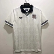 Genuine Umbro 1990 England Home World Cup Vintage Classic Jersey Soccer Custom Beckham Short Sleeve 