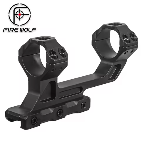 FIRE WOLF 25.4/30mm Extra High Cantilever Scope Mount Extended 73mm Offset One Piece Picatinny Rail 