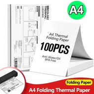 Trending Now 100/200sheets A4 Portable Thermal Printer Folding Thermal Paper 210mm A40 Multipurpose 