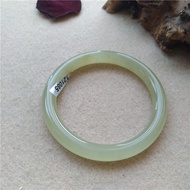 Hetian Jade Bangle Bracelet Qinghai Pale Blue Greenish White Jade Small Ring Size5051Xinjiang Women'
