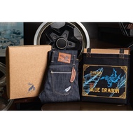 pinion denim 18oz Blue Model Dragon Has A Slim Skirt. fit