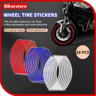 16 Pcs Motorcycle Car Wheel Tire Stickers Reflective Rim Tape Motorbike Decals Wheel Sticker Auto Wheel Tire Decals