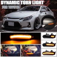 ไฟเลี้ยว LED แบบไดนามิก2ชิ้นไฟกะพริบติดกระจกมองข้างมองหลังสำหรับ Toyota Wish Prius Camry ACV40 REIZ 