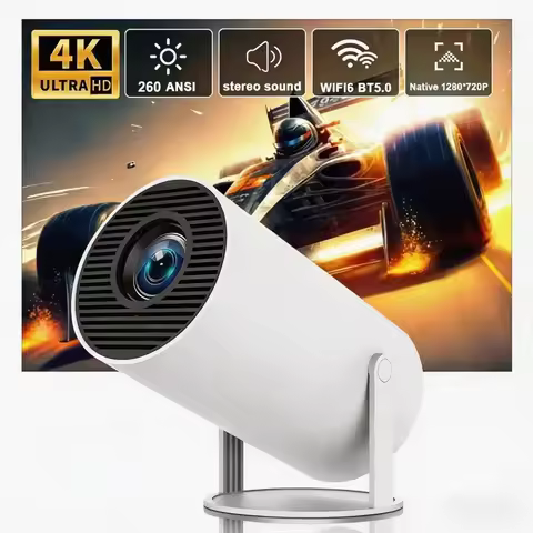 2026 HY300 Portable Projector 4K Ultra HD 260ANSI BT54 Electronic Focus Built in Speaker Home Theate