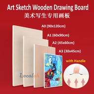A1/A2/A3 Size Wooden Drawing Board Art Sketch Board with Handle