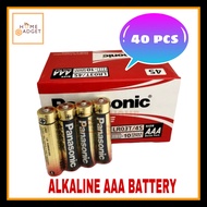 [ORIGINAL] 40Pcs Panasonic Alkaline AAA Battery LR03T 1.5V Battery
