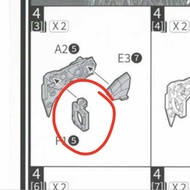 Gundam metal shoulder Part, MNP-XH03 Aobing 1/100 model