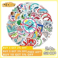 50pc Virus Protection Cartoon Stickers Suitcase Laptop Guitar Skateboard Decoration Sticker
