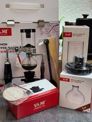 YAMI亞米 虹吸式咖啡壺  家用咖啡機 玻璃虹吸壺 手動煮咖啡套裝