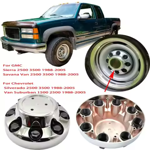 4Pcs Chrome Wheel Hubcaps For Chevrolet Silverado GMC Sierra Savana Van Universal Fit Auto Hub Caps 