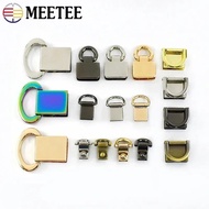 2Pcs Metal D Ring Side Clip Buckle Women Handbag Screw Connector Hooks Bag Connector Accessory