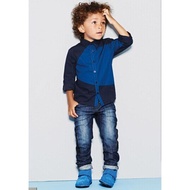 W26 BOY SET BLUE TOP  ( SIZE 4Y )