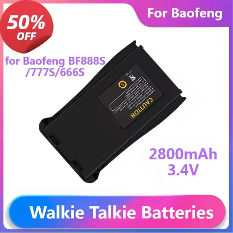 Walkie Talkie Batteries for Baofeng BF888S/777S/666S/ BF-C1 Tow Way Radios Extra Battery 2800mAh 3.4