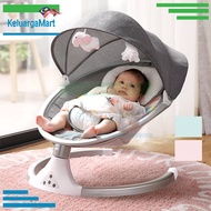 Keluarga Style Baby Electric Cradle Rocking Chair One Click Swing With Music Buaian Bayi 4710