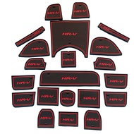 (With Logo) CAR SLOT MAT - HONDA HRV 2016-2021 Red Lining Slot Mat