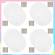【Ready Stock】  20 Pcs Ceiling Plate to Cover Hole Electrical Round 11.00X11.00X0.20CM White PP dlili