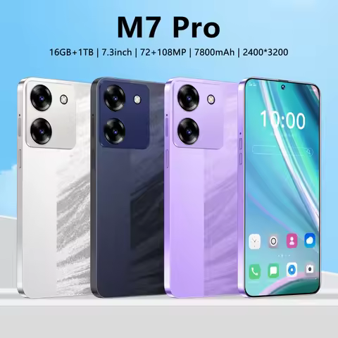 M7 Pro 12GB+512GB Smartphone 7.3inch 7800mAh 72+108MP Dual Android14 Cellphones Snapdragon8 gen3 SIM