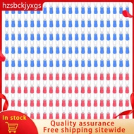 【hzsbckjyxgs】200pcs 16-14 AWG Red Blue Wire Connector Insulated Fork Terminal #4