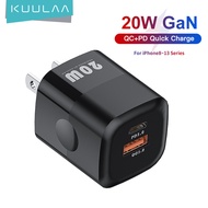 KUULAA หัวชาร์จไอโฟน 20w หัวชาร์จ PD 20W ที่ชาร์จไฟรวดเร็ว USB C ที่ชาร์จสำหรับไอโฟน12 Max 12 Pro 11