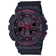 Casio G-Shock GA-100 Lineup Black and Fiery Red Series Watch GA100BNR-1A GA-100BNR-1A