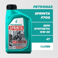 100% ORIGINAL PETRONAS Sprinta F700 15W-50 Semi Synthetic Engine Oil Minyak Hitam API SM JASO MA2 pe