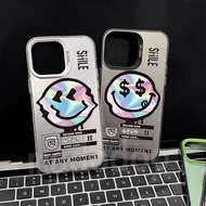 Casing Samsung Galaxy Note 20 Ultra 4G 5G A72 A22 S20 Plus FE S20+ Cool Matte Laser Hard Shell Colored silver Cartoon Money Smile Good Lucky Keep Happy High Quality Soft Edge Anti-fall Phone Case Cover CY 05