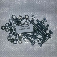 6 x 30 nut and bolt M6 x 30 galvanized nut and bolt Bmp m6 x 30/