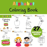 E-BUSY BOOK, ALPHABET HANDOUT- Mewarna ABC, Coloring Book ABC