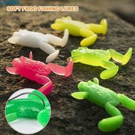 YVE 5pcs Soft Frog Fishing Lures, 5g 10g Jigging Mini Frog Bait, Mix Color with 5pcs Hook TPE Fishin