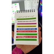 STICKER NAMA BERWARNA TULISAN JAWI & RUMI