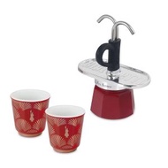 BIALETTI - 2杯裝鋁質雙咀迷你摩卡咖啡壺連2杯套裝-魅力裝飾藝術